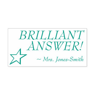 Automático "¡RESPUESTA BRILLANTE!" Sello de retroalimentación