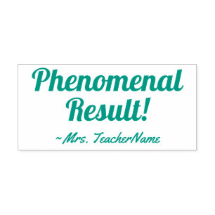 Automático "¡Resultado fenomenal!" + Sello de goma de nombre 