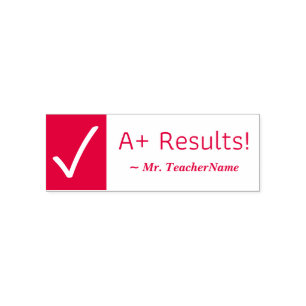 Automático "¡Resultados A+!" Sello de goma para maestros