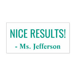 Automático "RESULTADOS AGRADABLES!" Sello de goma de felicita