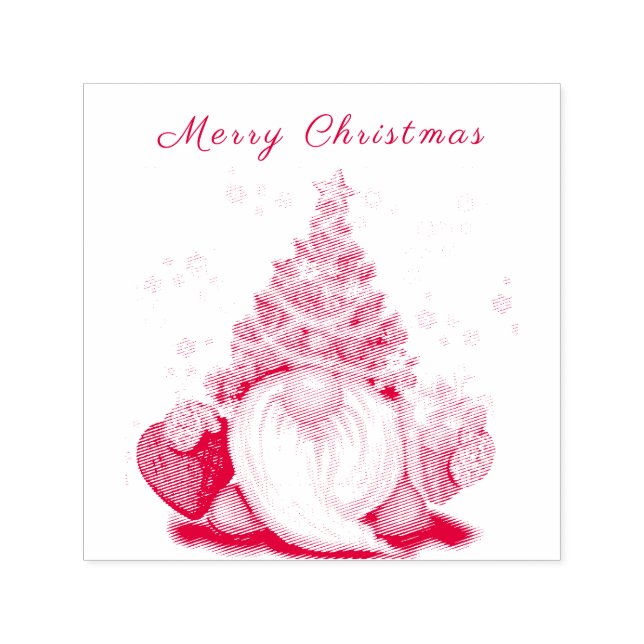 Automático Sello automarciante de Gnomo de Navidad (Diseño)