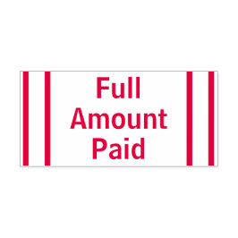 Automático Sello básico de caucho "Importe total pagado"