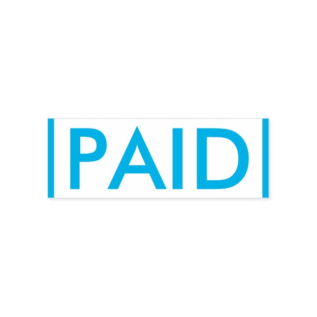 Automático Sello básico de caucho "PAGADO" (Diseño)