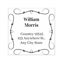 Automático Sello Botánico Cuadrado de Dirección Personalizada