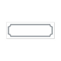 Sello clásico de etiqueta en blanco de borde con a