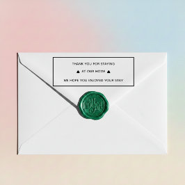 Automático Sello de agradecimiento para invitados para anfitr