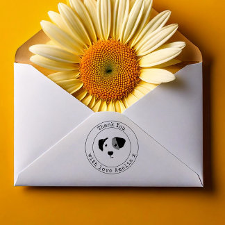 Automático Sello de agradecimiento personalizado de perro lin