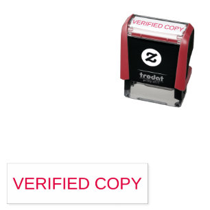 Automático Sello de aprobación de copia verificada de la ofic