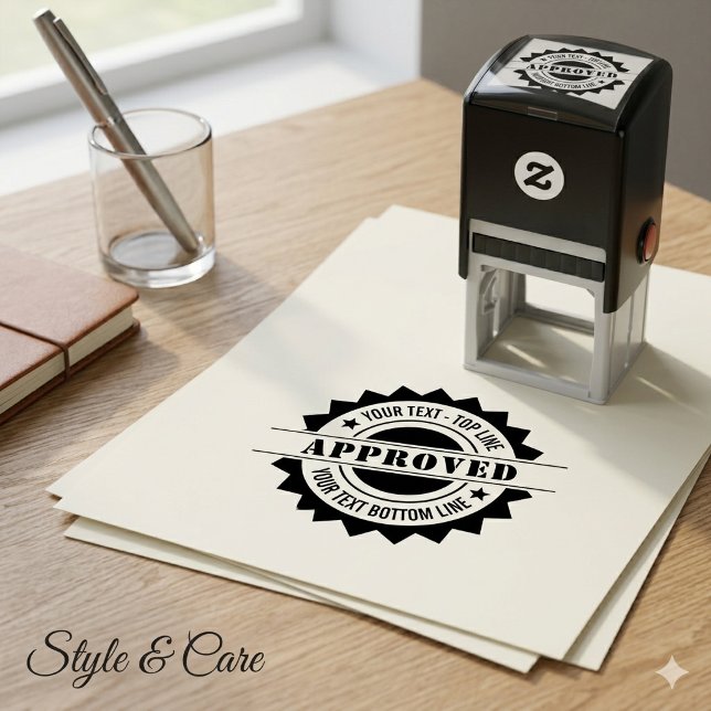 Automático Sello de Aprobación Personalizado con Tinta Automá (Personalized Seal of Approval Self-Inking Stamp)