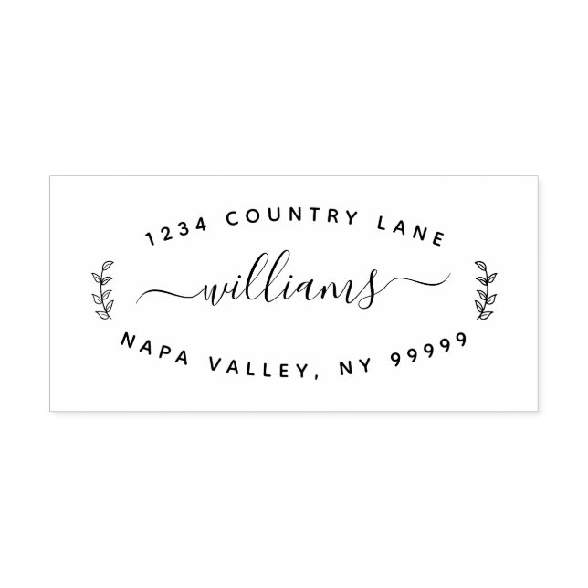 Automático Sello de autoenlace de dirección de nombre y devol (Diseño)