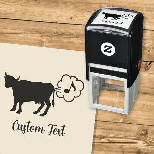 Automático Sello de autoenlace de icono del metano de vaca