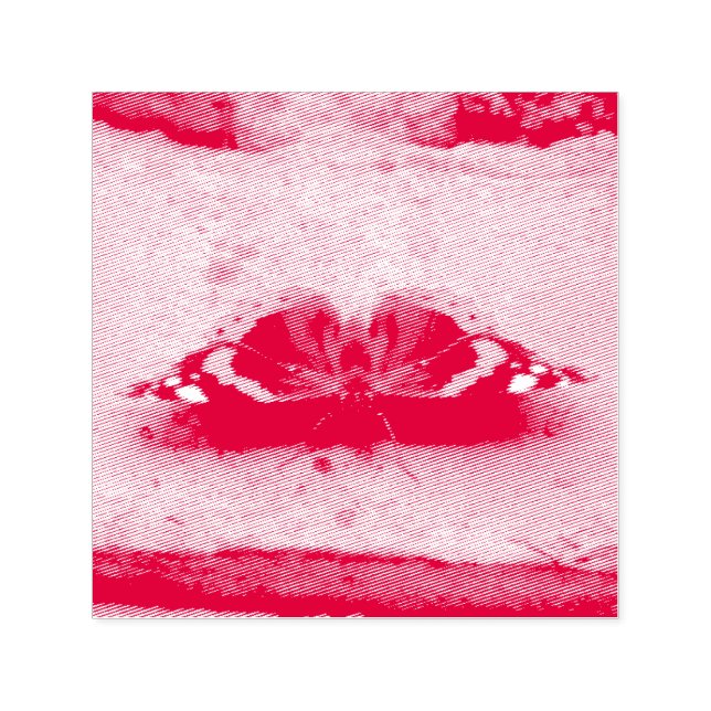 Automático Sello de autoentrada de mariposa del Almirante Roj (Diseño)