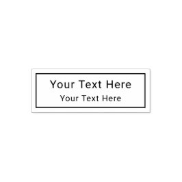 Automático Sello de autograbado de dos líneas personalizado