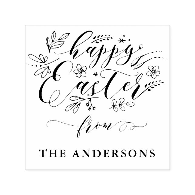 Automático Sello de autoinhumación de Semana Santa Feliz y pe (Diseño)