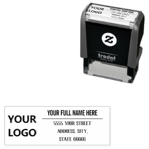 Automático Sello de autoregistro con nombre de logotipo de su
