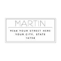 Sello de autotinta de dirección de retorno persona