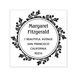 Automático Sello de autotinta de la ronda de direcciones y no