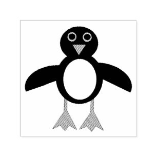Automático Sello de autotinta de pingüino lindo