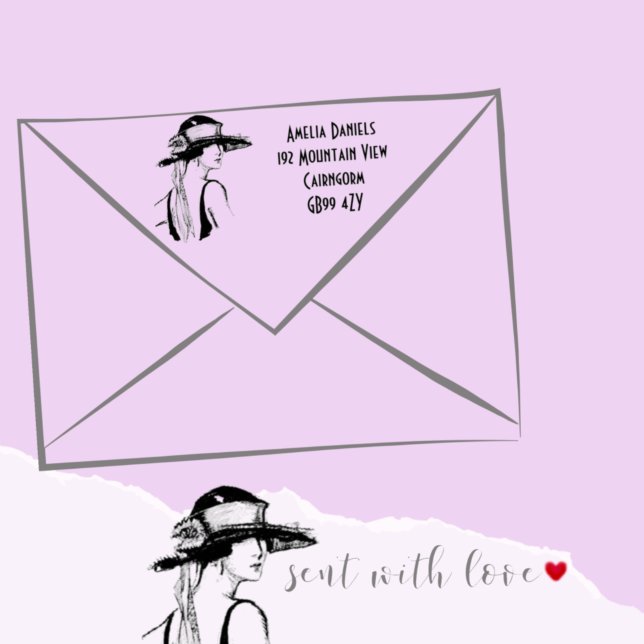 Automático Sello de autotinta del Chica de Flapper de 1920 (Subido por el creador)