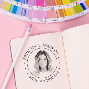 Automático Sello de autotinta del profesor de la biblioteca f