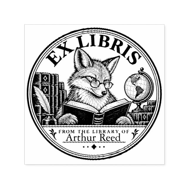Automático Sello de biblioteca personalizado de Ex Libris con (Diseño)