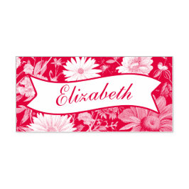 Automático Sello de caucho con autotinta de nombre floral act