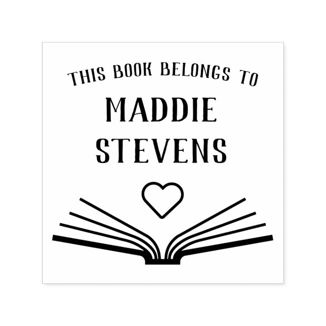 Automático Sello de caucho de autotinta para libros personali (Diseño)