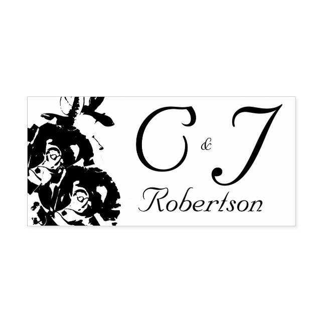 Automático Sello de caucho de autotinta para Rosa Nupcial (Diseño)