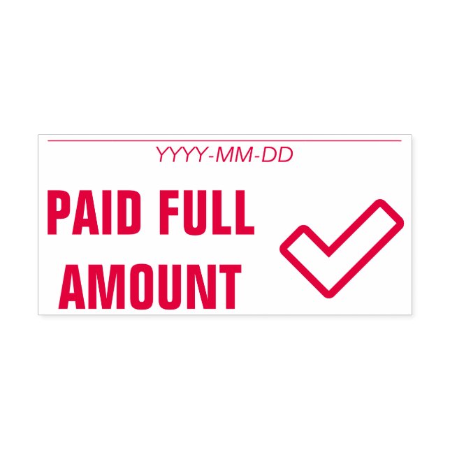 Automático Sello de caucho "PAGADO TOTAL" (Diseño)