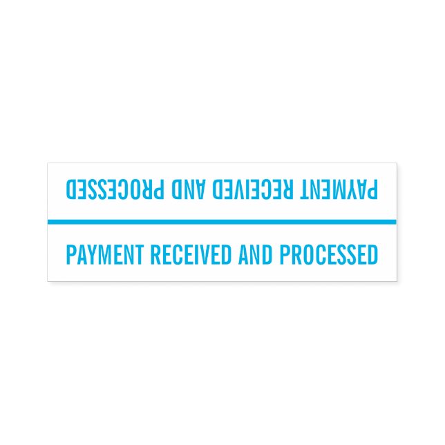 Automático Sello de caucho "PAGO RECIBIDO Y PROCESADO" (Diseño)