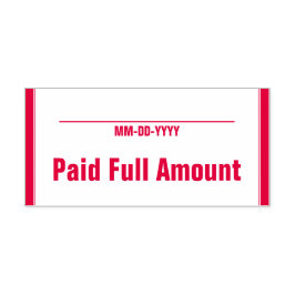 Automático Sello de caucho simple "importe total pagado"