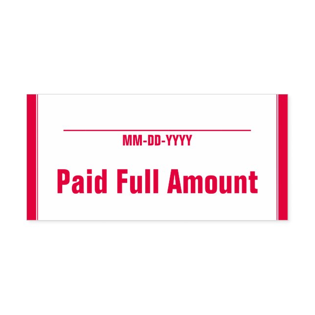 Automático Sello de caucho simple "importe total pagado" (Diseño)