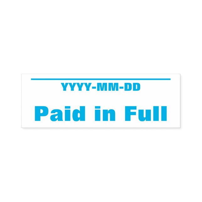 Automático Sello de caucho simple "pagado en su totalidad" (Diseño)