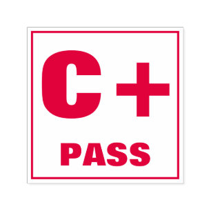 Automático Sello de clasificación del profesor: C+, PASS