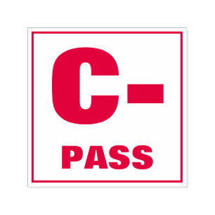 Automático Sello de clasificación del profesor: C-, PASS