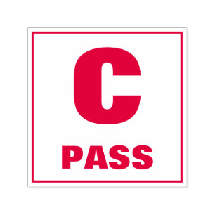 Automático Sello de clasificación del profesor: C, PASS