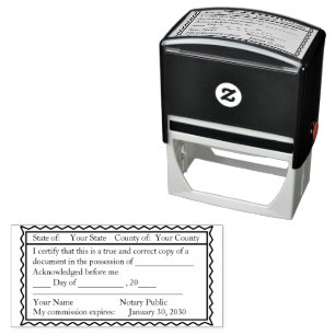Automático Sello de copia pública del Notario Ornamental