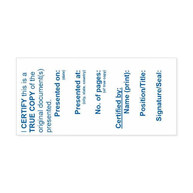 Automático Sello de copia verdadera (abogado y notario): 2,9" (Diseño)