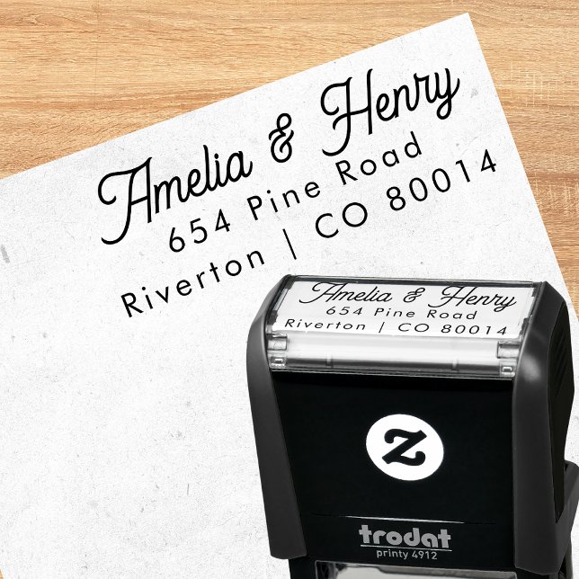 Automático Sello de correo personalizado y elegante para boda (Subido por el creador)