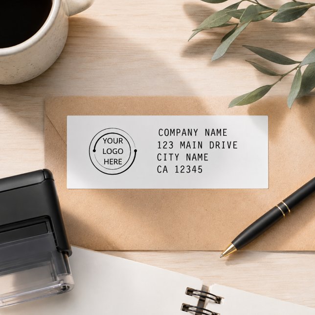 Automático Sello de devolución de dirección de negocio modern (Modern Business Return Address Self-Inking Stamp)