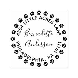 Automático Sello de devolución de dirección redondo de huella