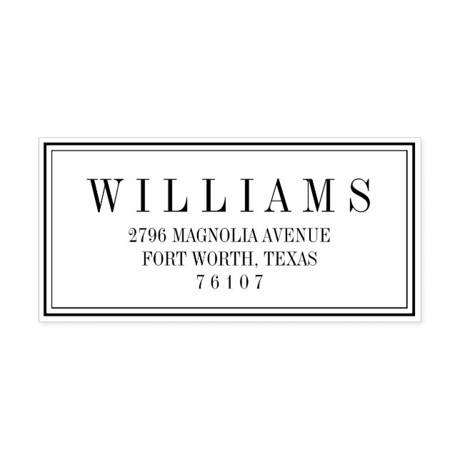 Automático Sello de dirección de devolución de bloque moderno (Diseño)