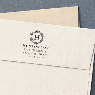 Automático Sello de dirección de devolución de monograma de l