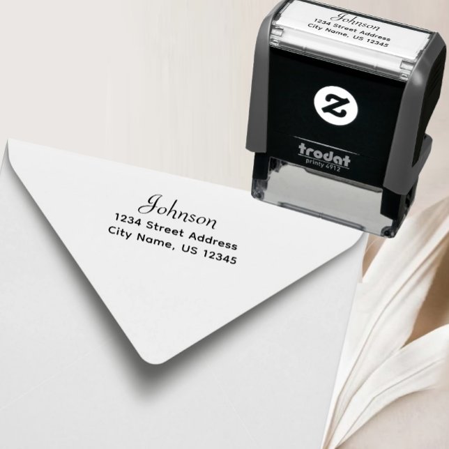 Automático Sello de dirección de devolución de personalizado  (Custom Return Address Stamp Self Inking)
