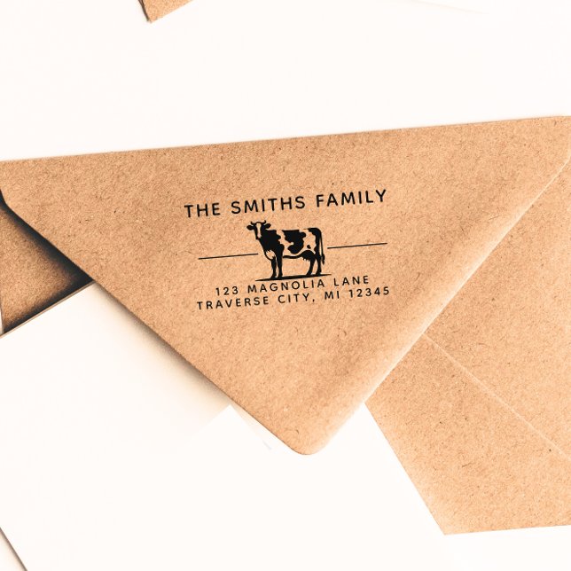 Automático Sello de dirección de devolución de vaca (Subido por el creador)