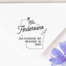 Automático Sello de dirección de devolución de Wisconsin Rubb