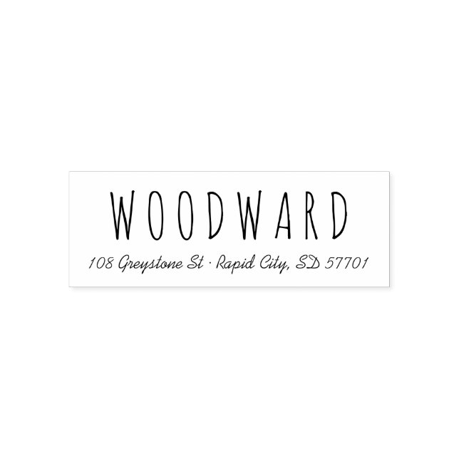 Automático Sello de dirección de devolución del guión de letr (Diseño)