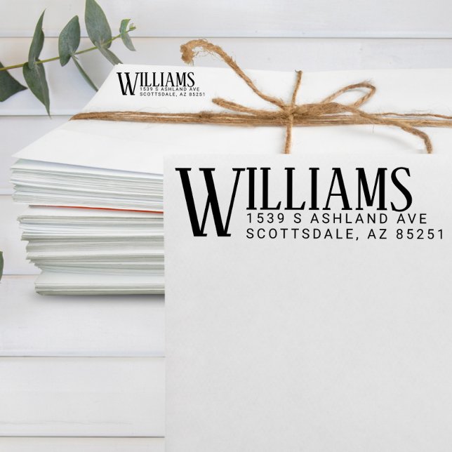 Automático Sello de dirección de devolución del nombre del Pe (Subido por el creador)