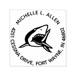 Automático Sello de dirección de devolución redonda de tiburó