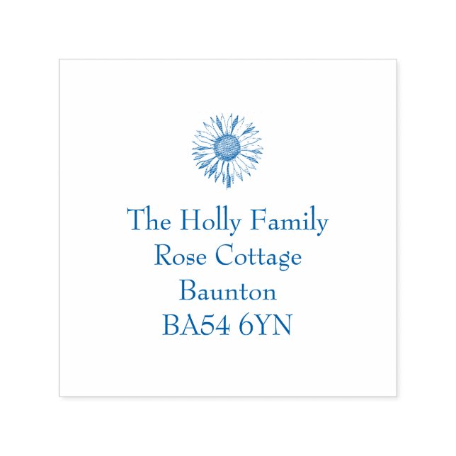 Automático Sello de dirección de girasol (Diseño)